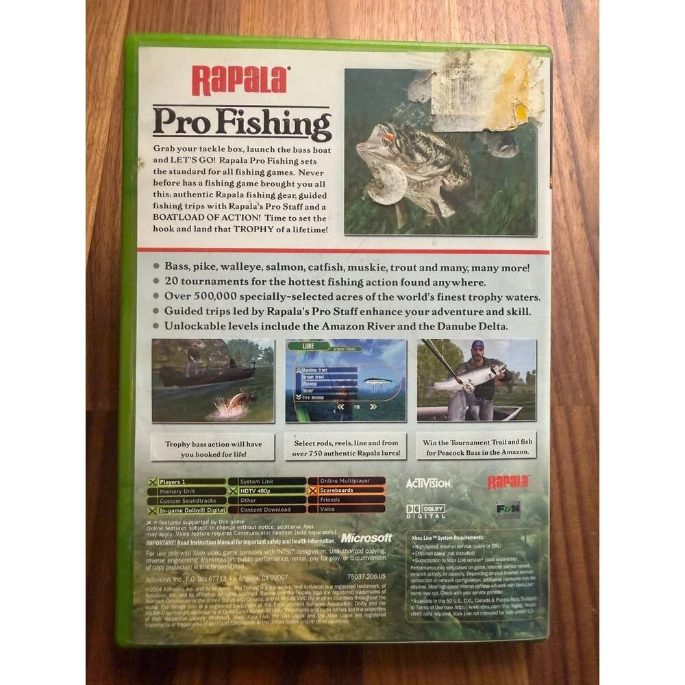 Rapala Pro Fishing Original Xbox w/Manual CIB